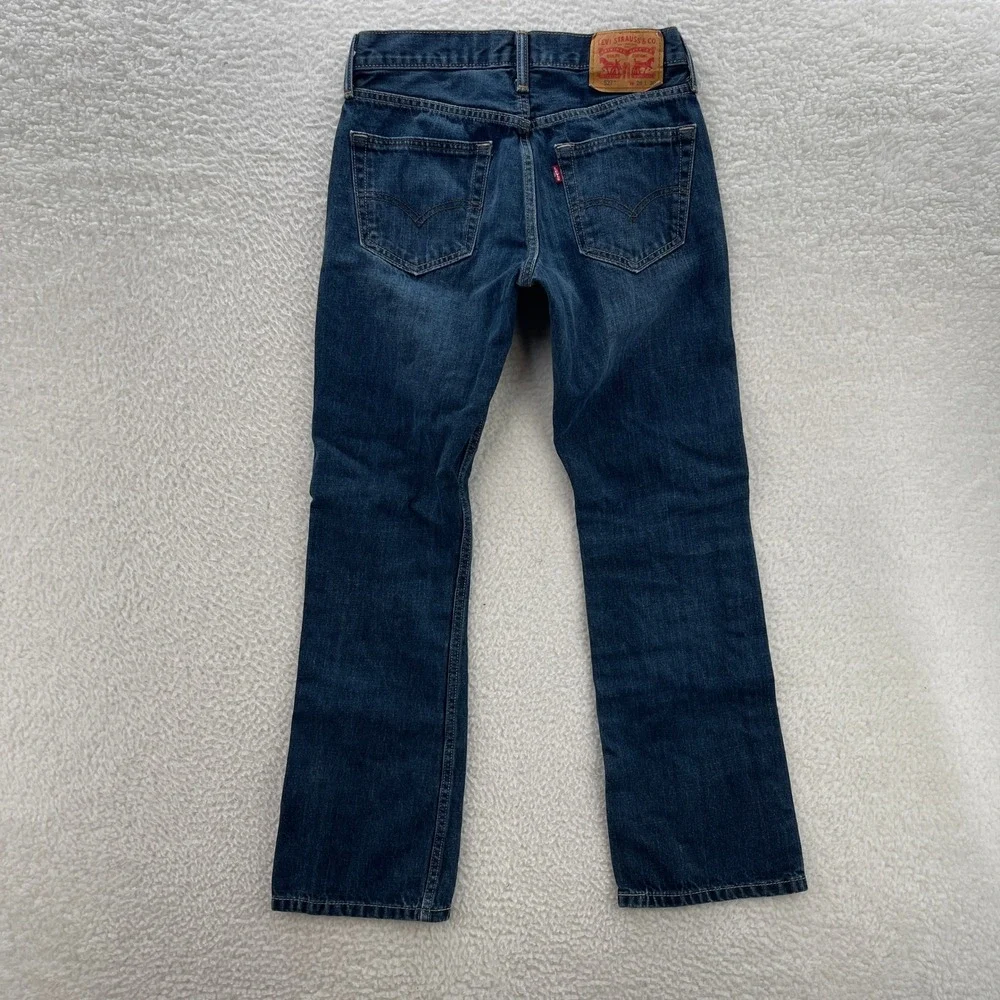 Levis Jeans Mens 29x30 Blue 527 Slim Bootcut Denim Cowboy Rodeo Grunge Y2K